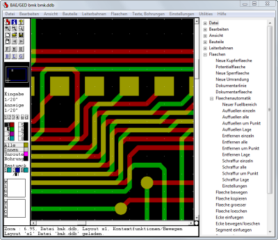 BAE Version 7.4: Layouteditor: Rechtsseitige Men&uuml;baumanzeige